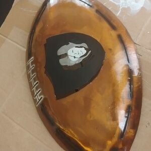 Brown and Black Raiders Football Wall Art